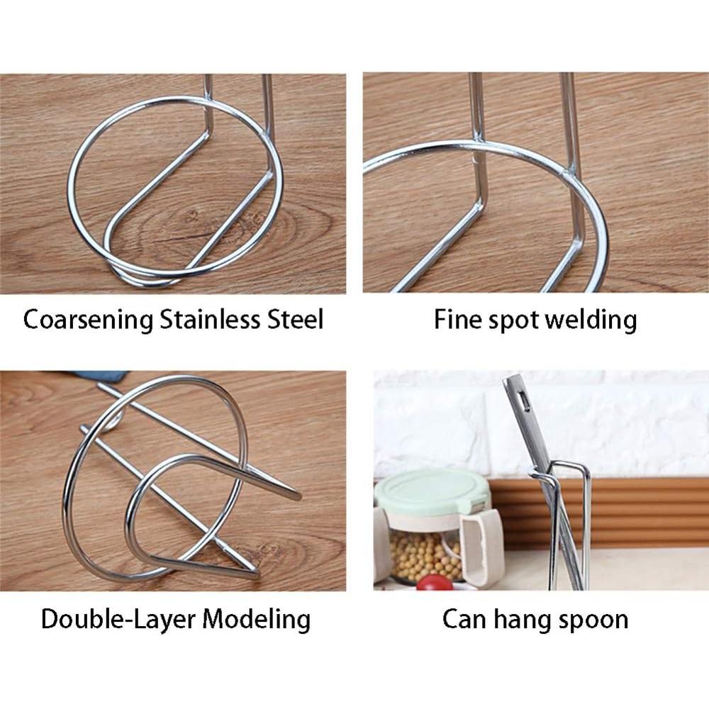 Soporte Vertical para Cuchara Euro de Acero Inoxidable