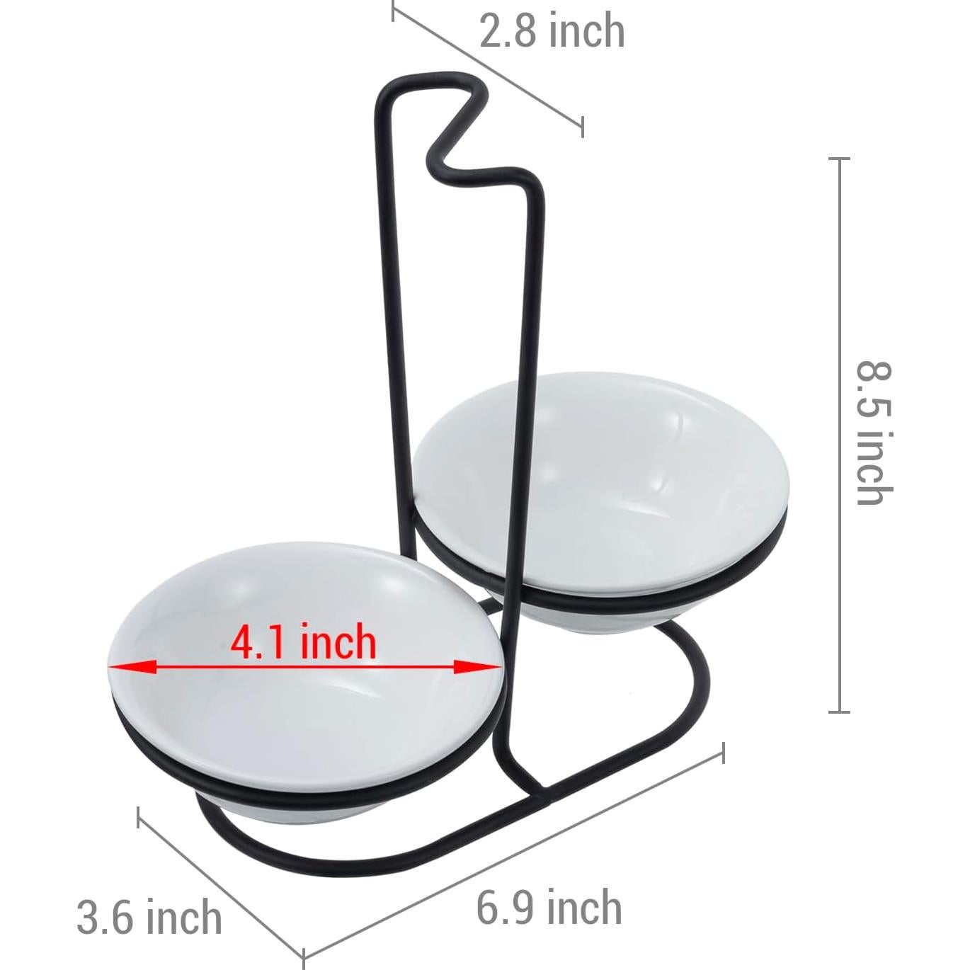 Soporte de Cuchara Vertical MyGift con 2 Platos Cerámicos