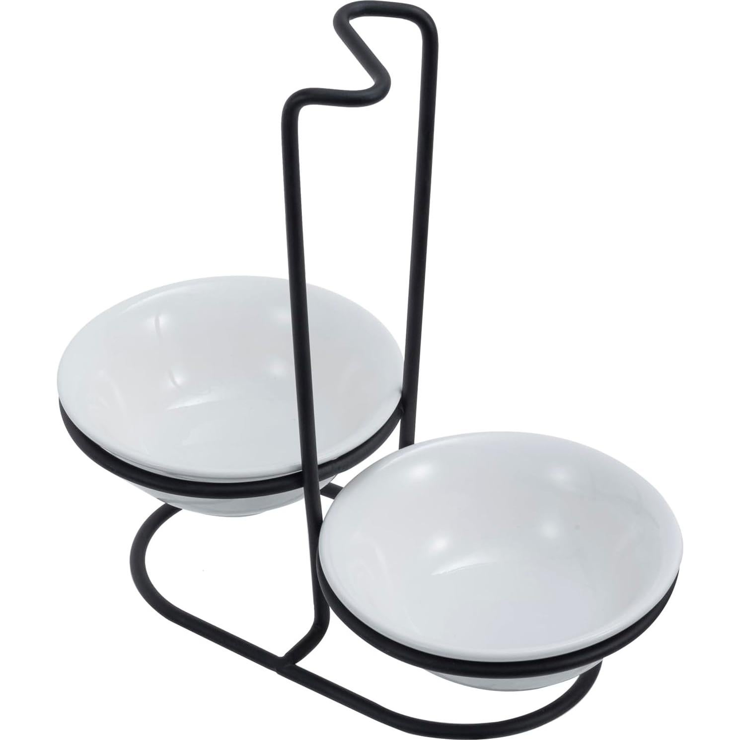 Soporte de Cuchara Vertical MyGift con 2 Platos Cerámicos