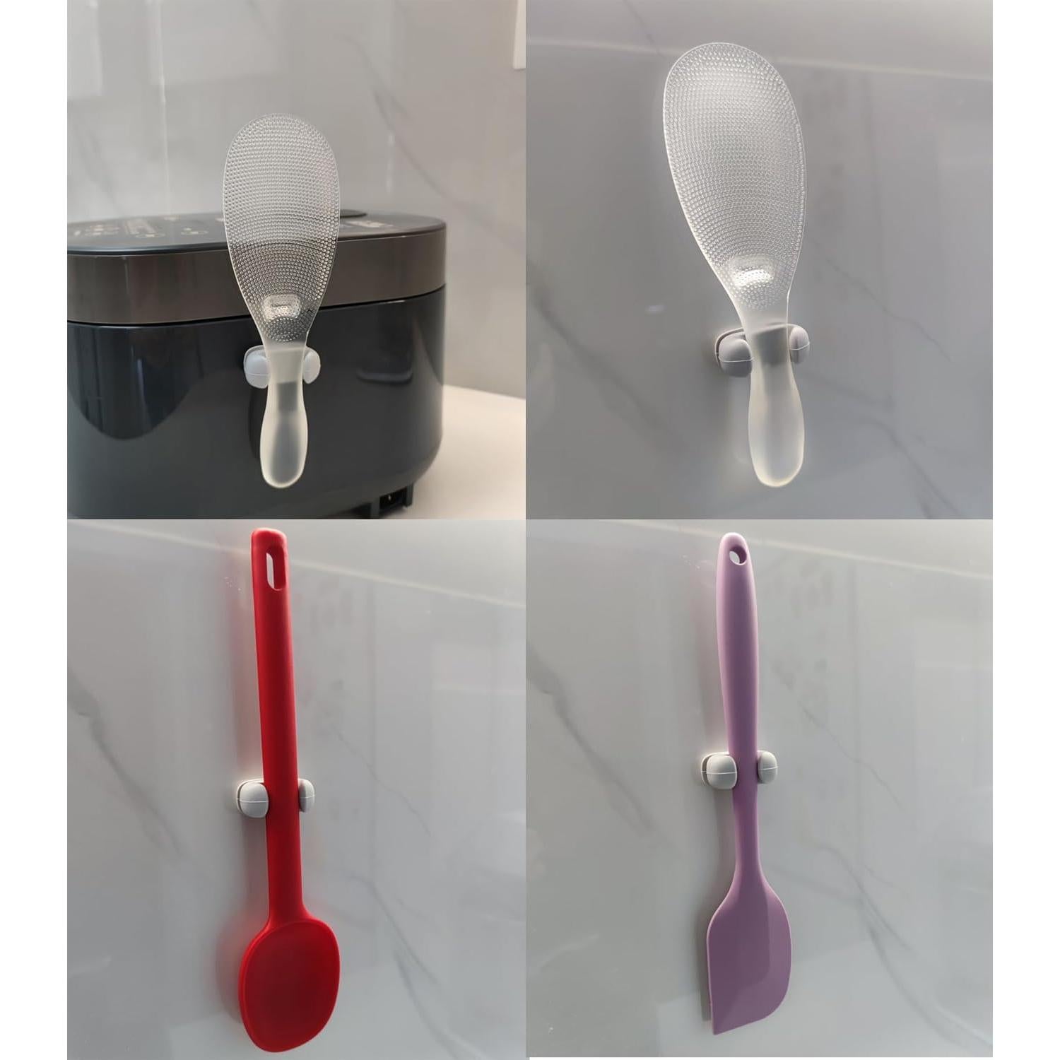 Soporte autoadhesivo para cuchara de arroz MXY - Gris