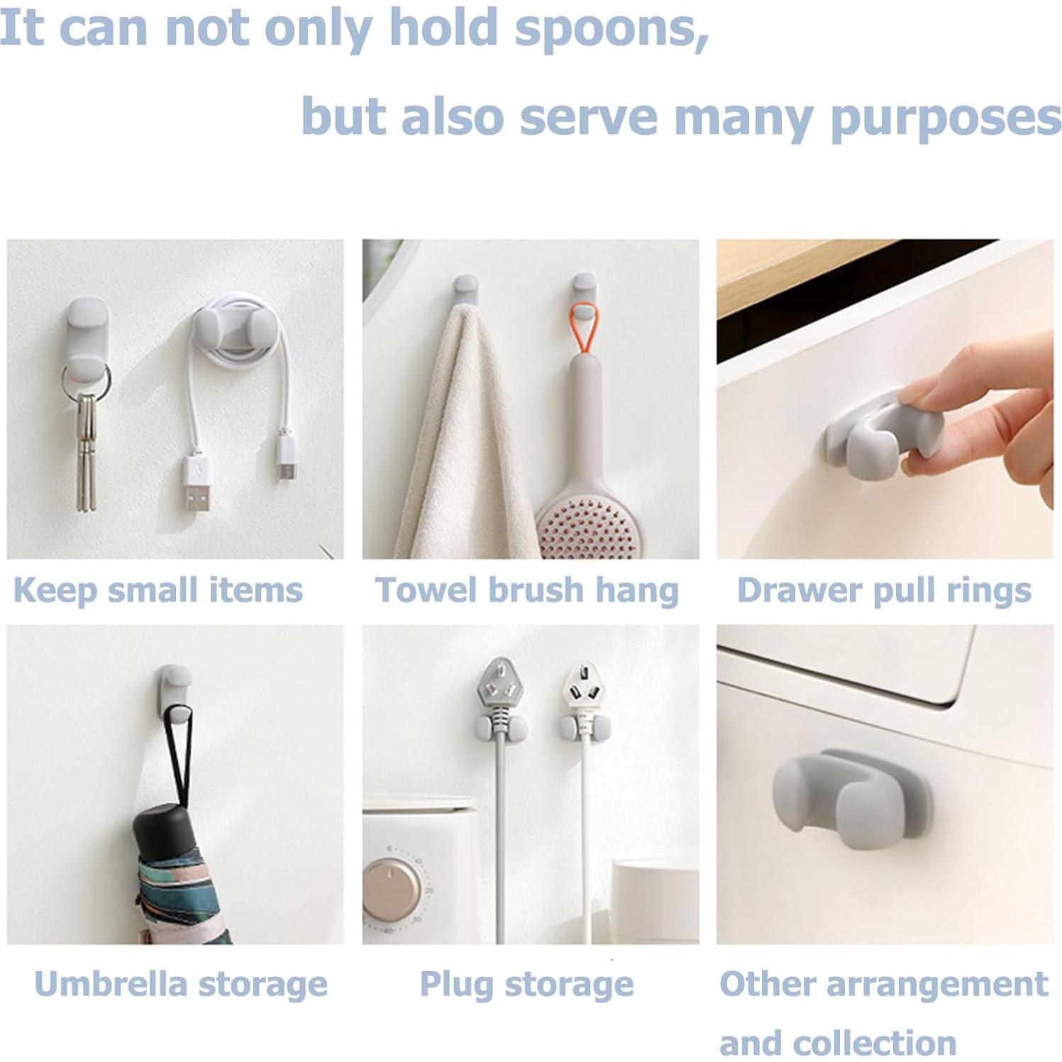 Soporte autoadhesivo para cuchara de arroz MXY - Gris