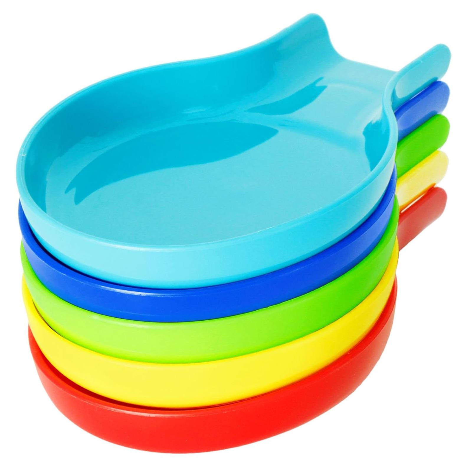 Reposaplatos de Plástico Youngever - Juego de 5 Soportes Arcoíris