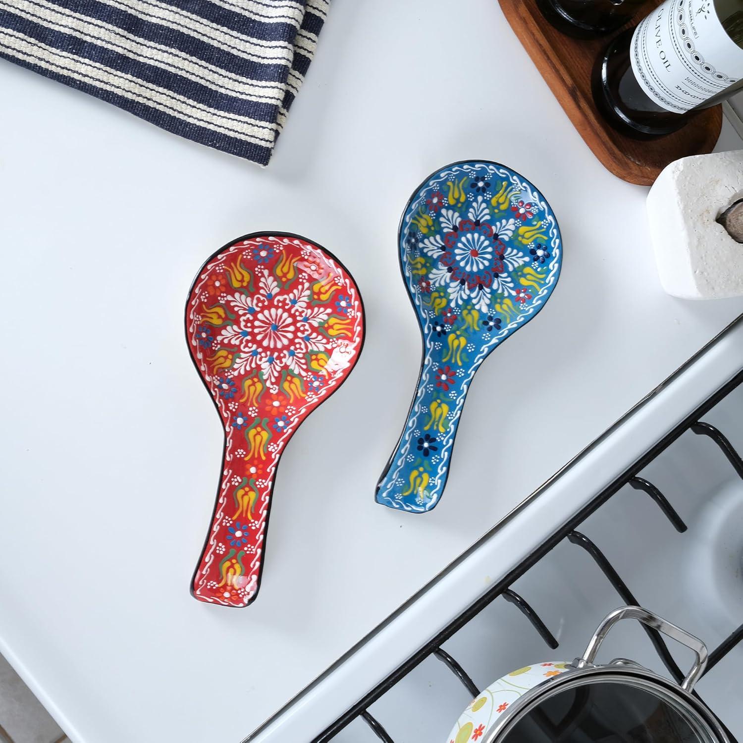 Conjunto de Soportes para Cucharas BCS - Cerámica Hecho a Mano - 2 Piezas