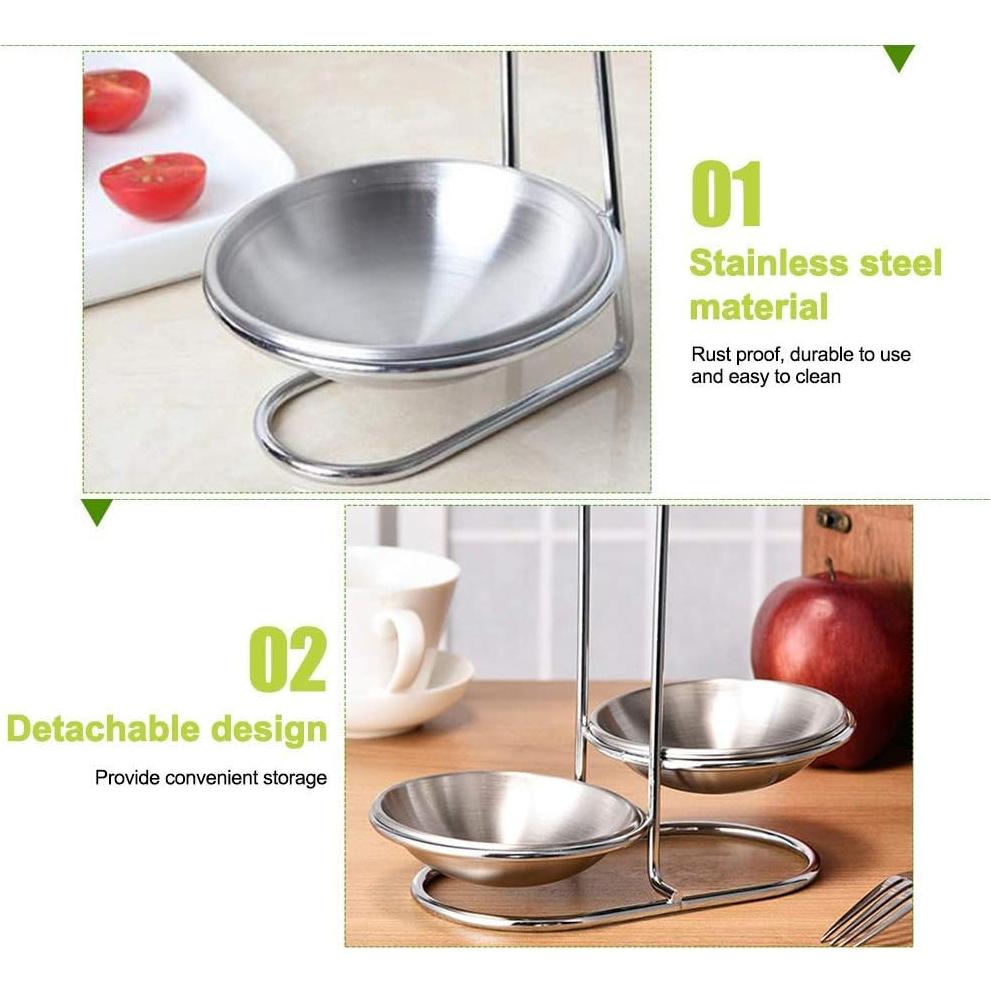 Soporte para Cucharas iPstyle Acero Inoxidable Vertical 20x12cm