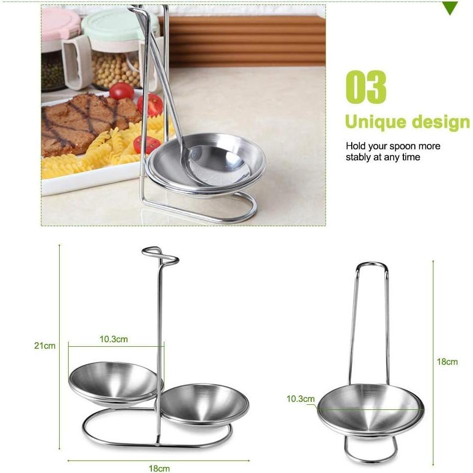 Soporte para Cucharas iPstyle Acero Inoxidable Vertical 20x12cm