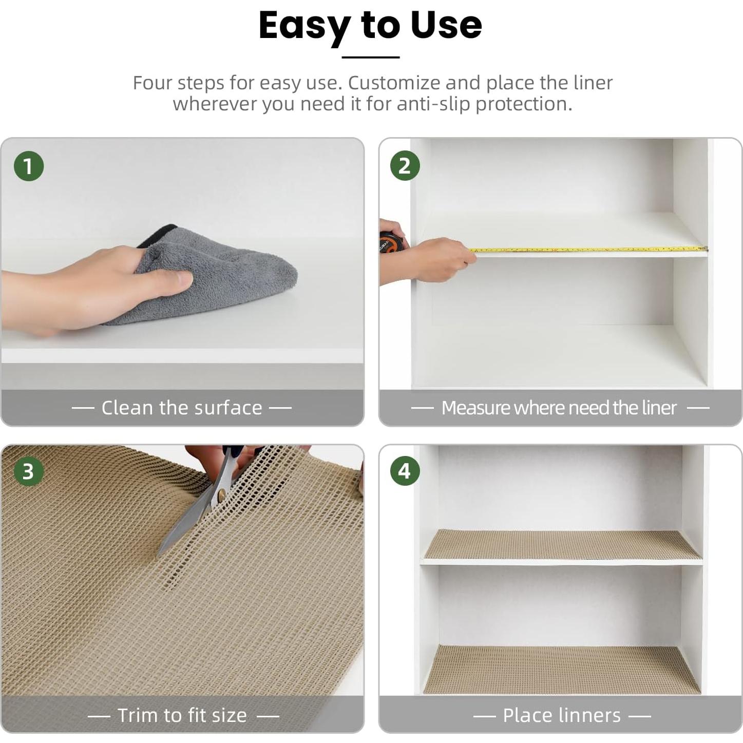 Forro de Estante y Cajón BAGAIL 30 cm x 3.66 m Beige