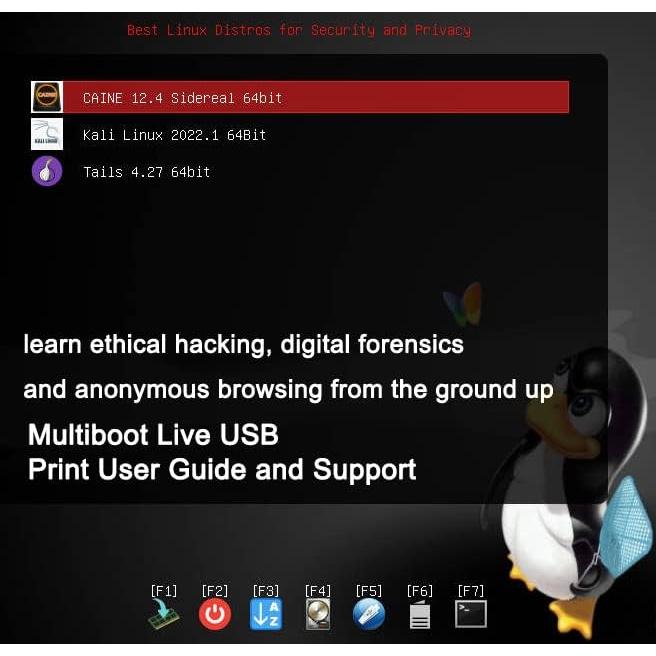 USB 32GB JIUTONGTECH 3-en-1 Kali, Tails y Caine Linux