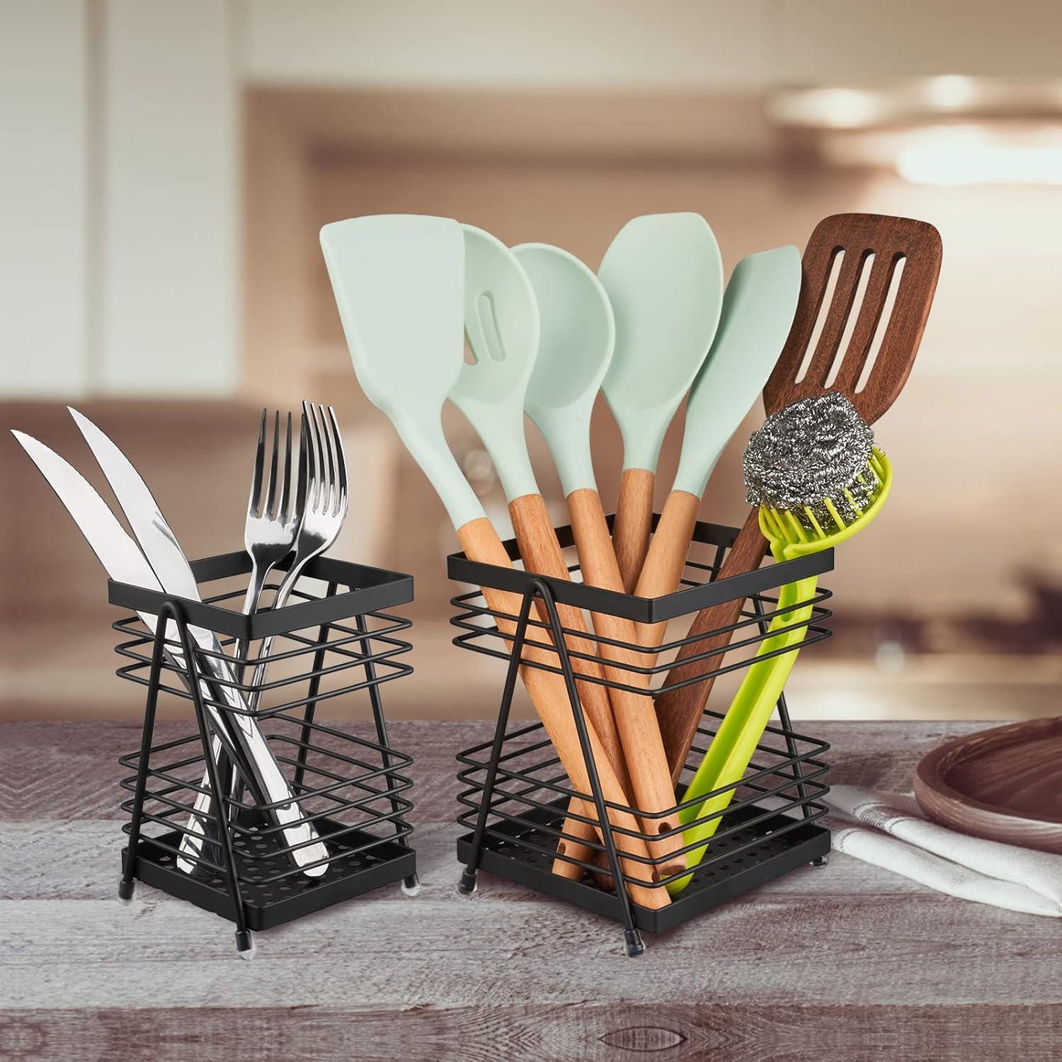 Soporte de Utensilios RedCall para Encimera Negro Mate - 2 Piezas