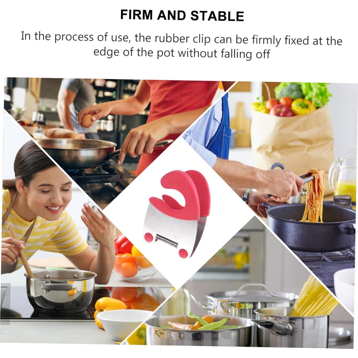 Soporte de Clip para Olla NAMOARLY Acero Inoxidable 2 Pcs