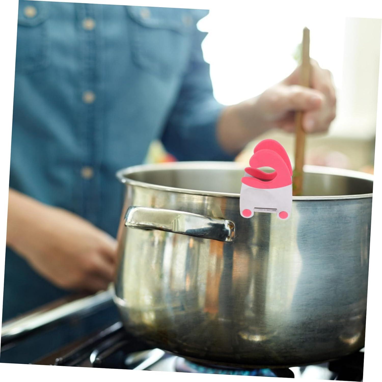 Clip para Olla IMIKEYA 2 Pcs Soporte Utensilios Cocina Acero Inoxidable