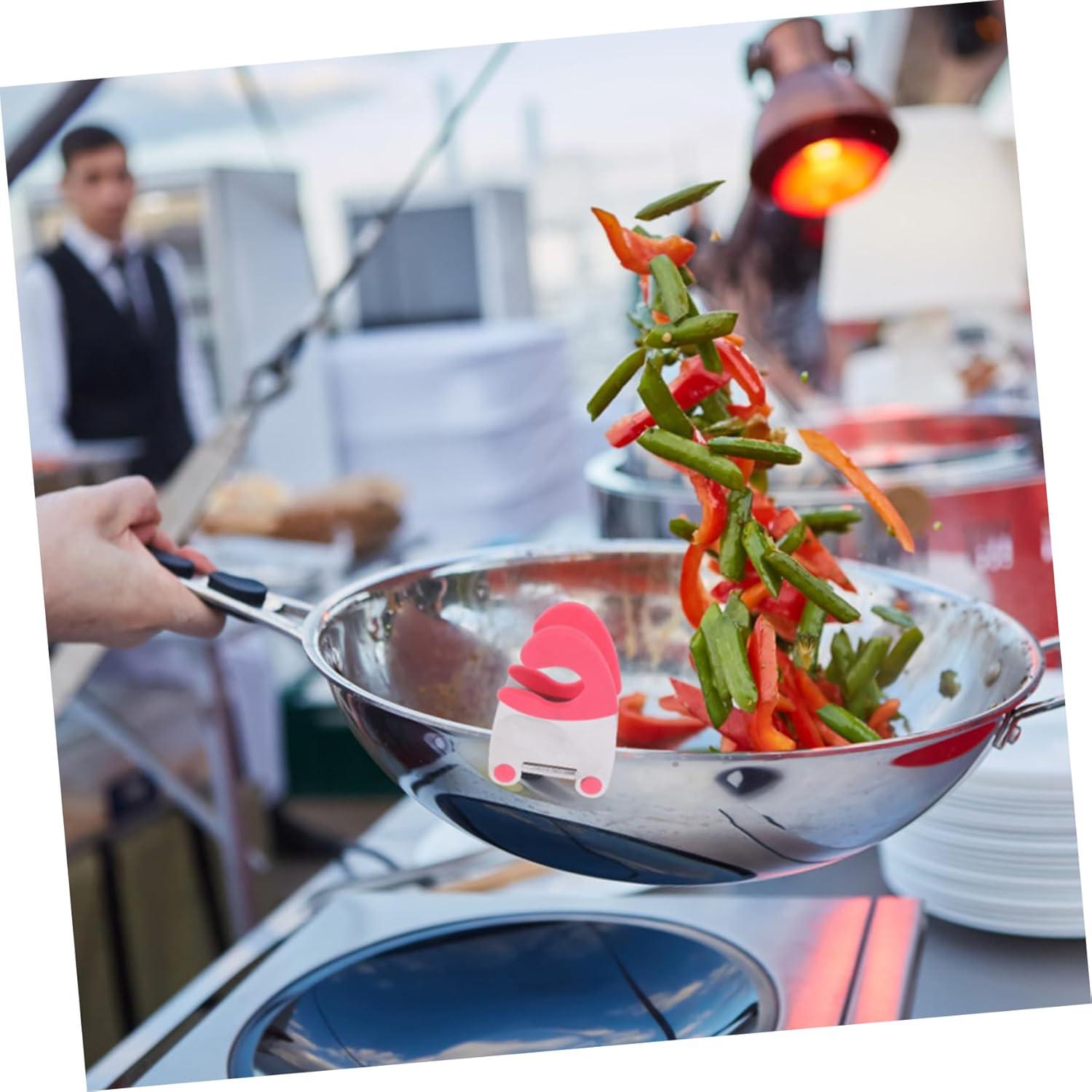 Clip para Olla IMIKEYA 2 Pcs Soporte Utensilios Cocina Acero Inoxidable