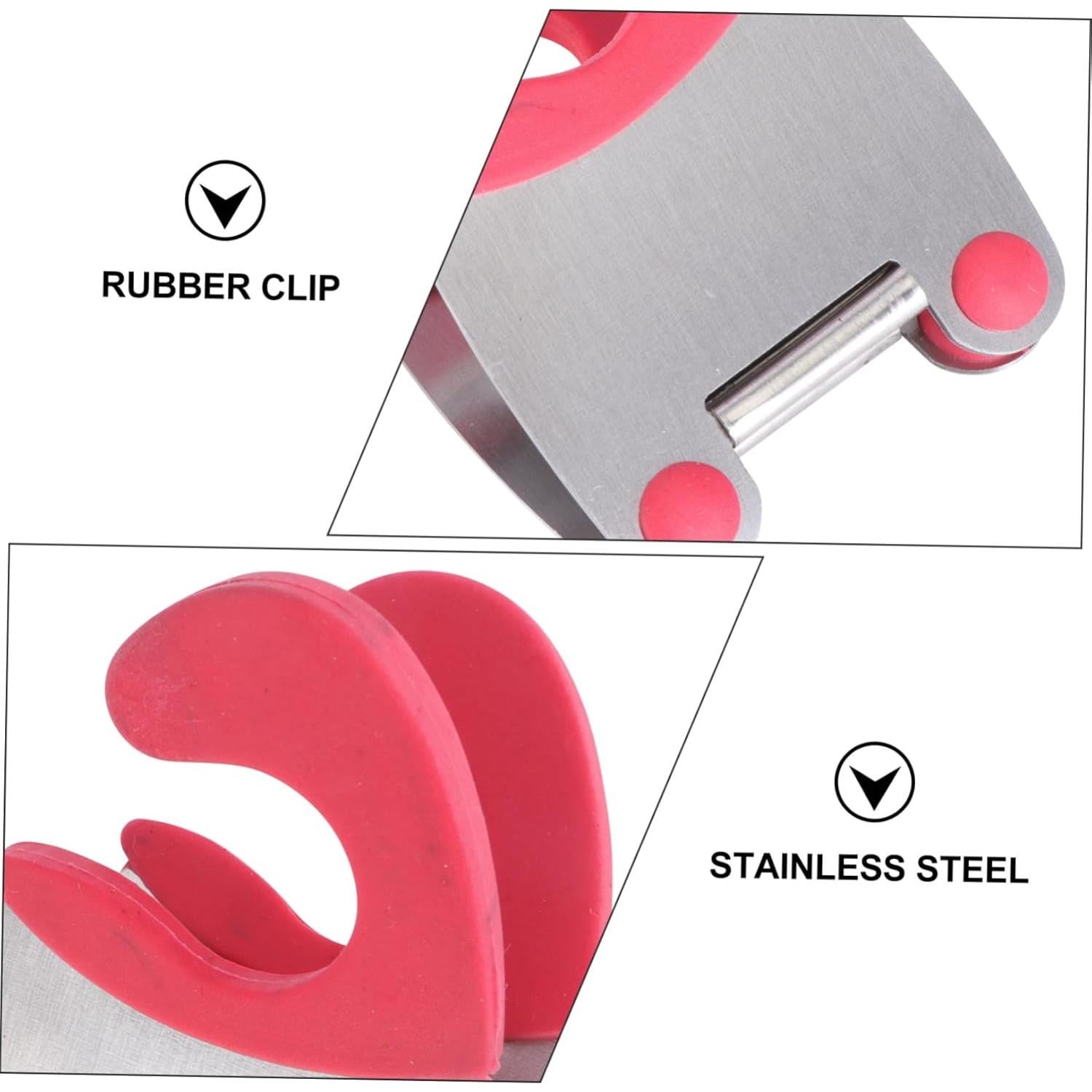 Clip para Olla IMIKEYA 2 Pcs Soporte Utensilios Cocina Acero Inoxidable