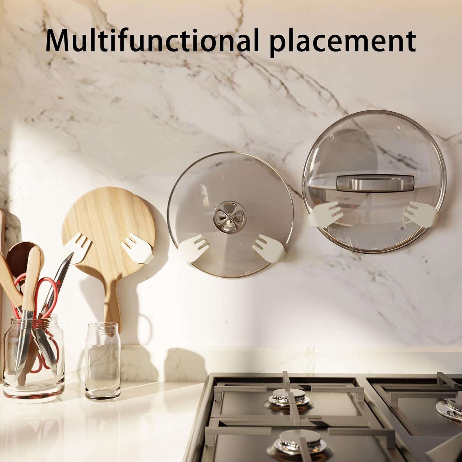 Organizador de Tapas de Olla Li & Zhao Montaje en Pared Blanco