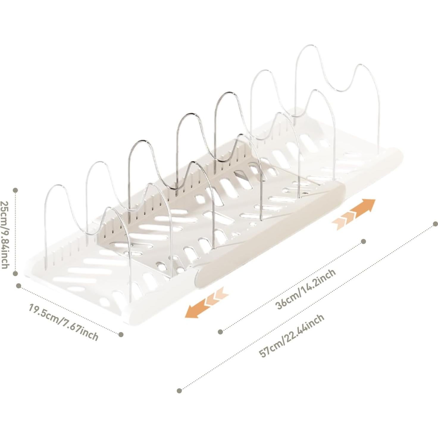 Soporte para Ollas y Sartenes Lhieiayh Ajustable 7 Compartimentos