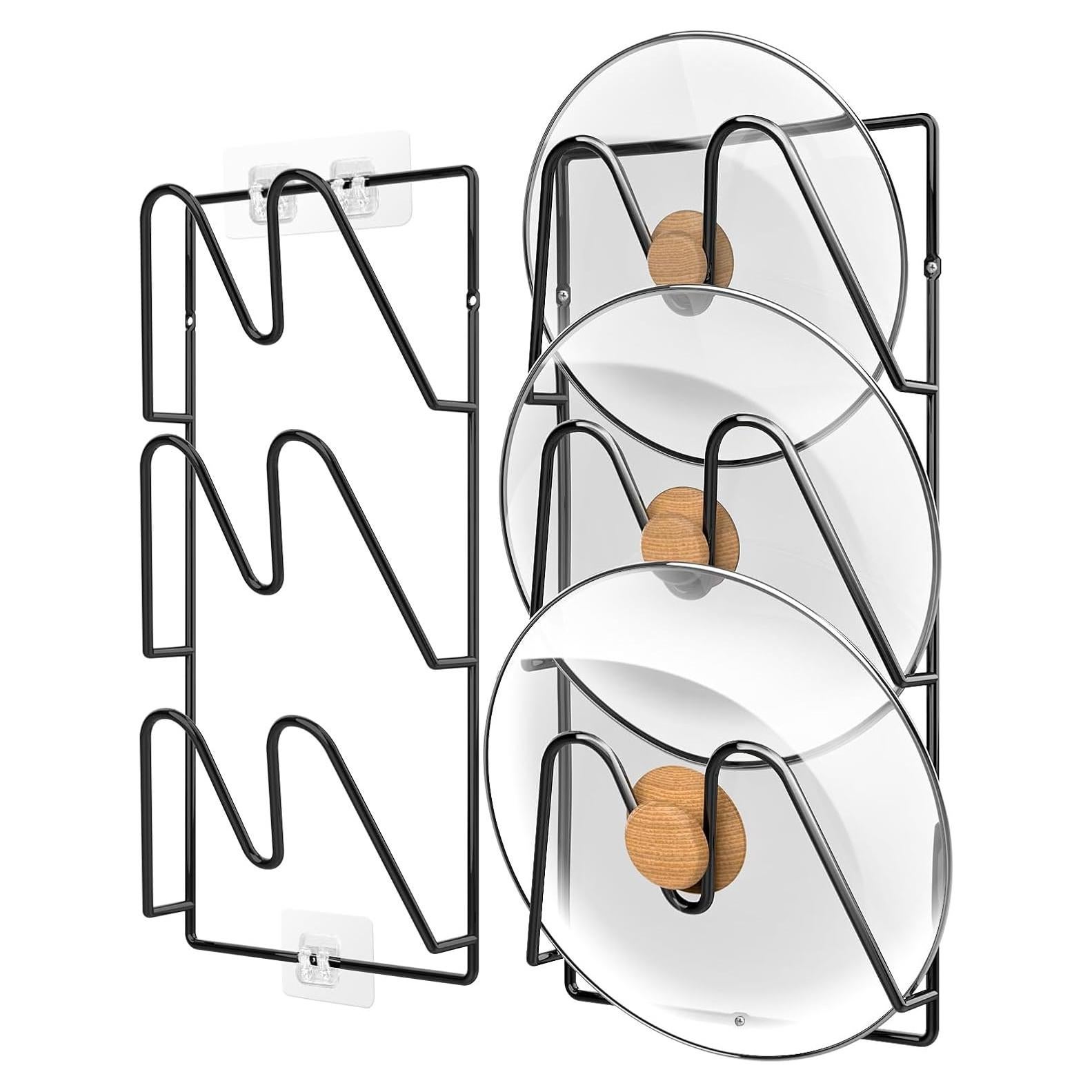 Organizador de tapas de olla Jomoto 6 niveles montaje adhesivo