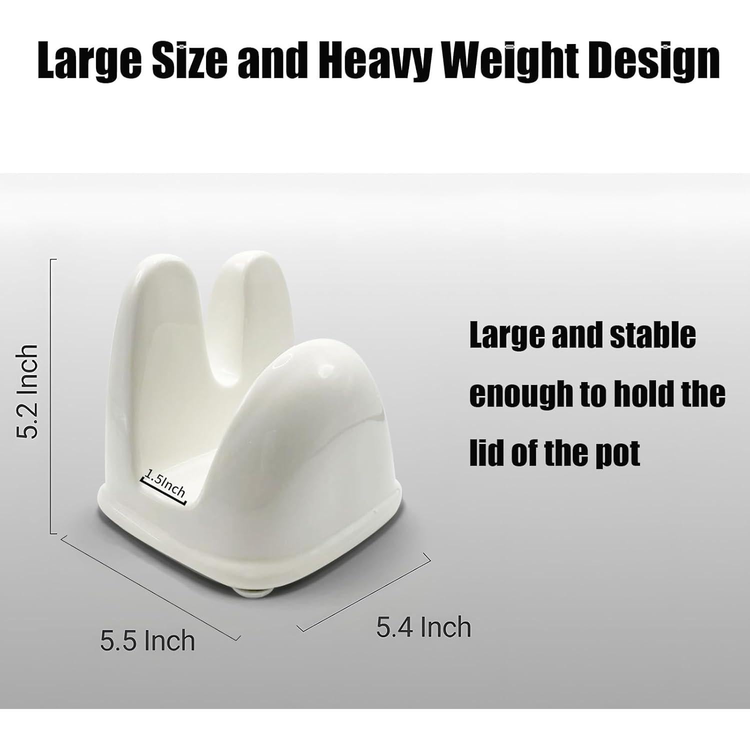 Soporte para Tapa de Olla Lurockie Cerámica Blanco Grande