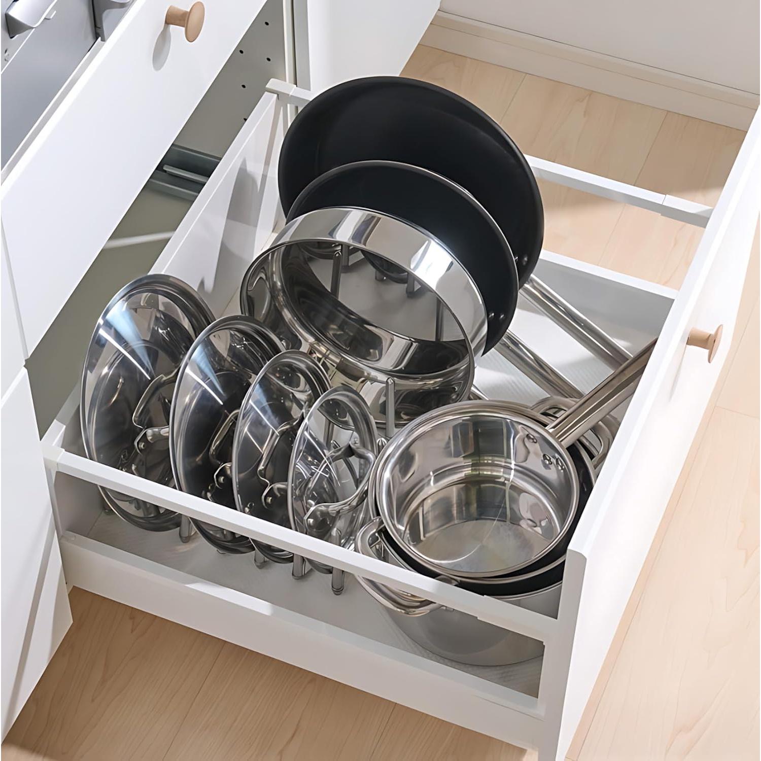 Organizador de Tapas Ikea Variera Acero Inoxidable Juego de 2