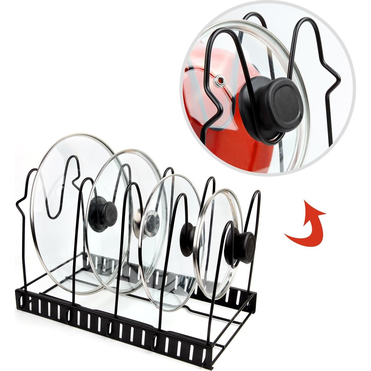 Soporte Ajustable para Ollas y Sartenes Vdomus - Organizador de Cocina
