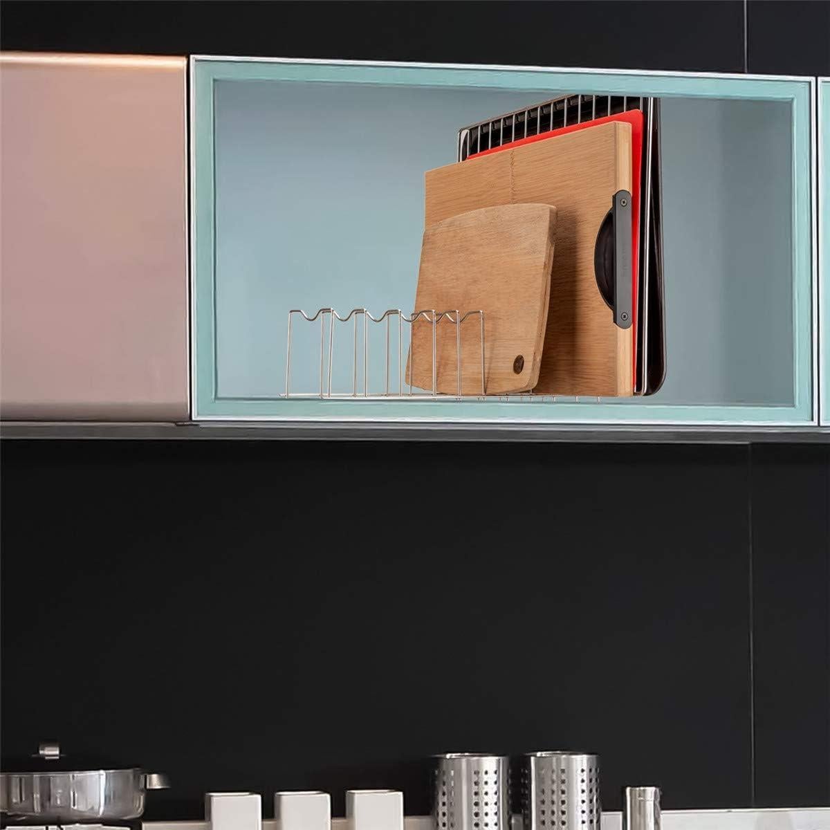 Organizador de tapas SANNO de acero inoxidable con 10 ranuras