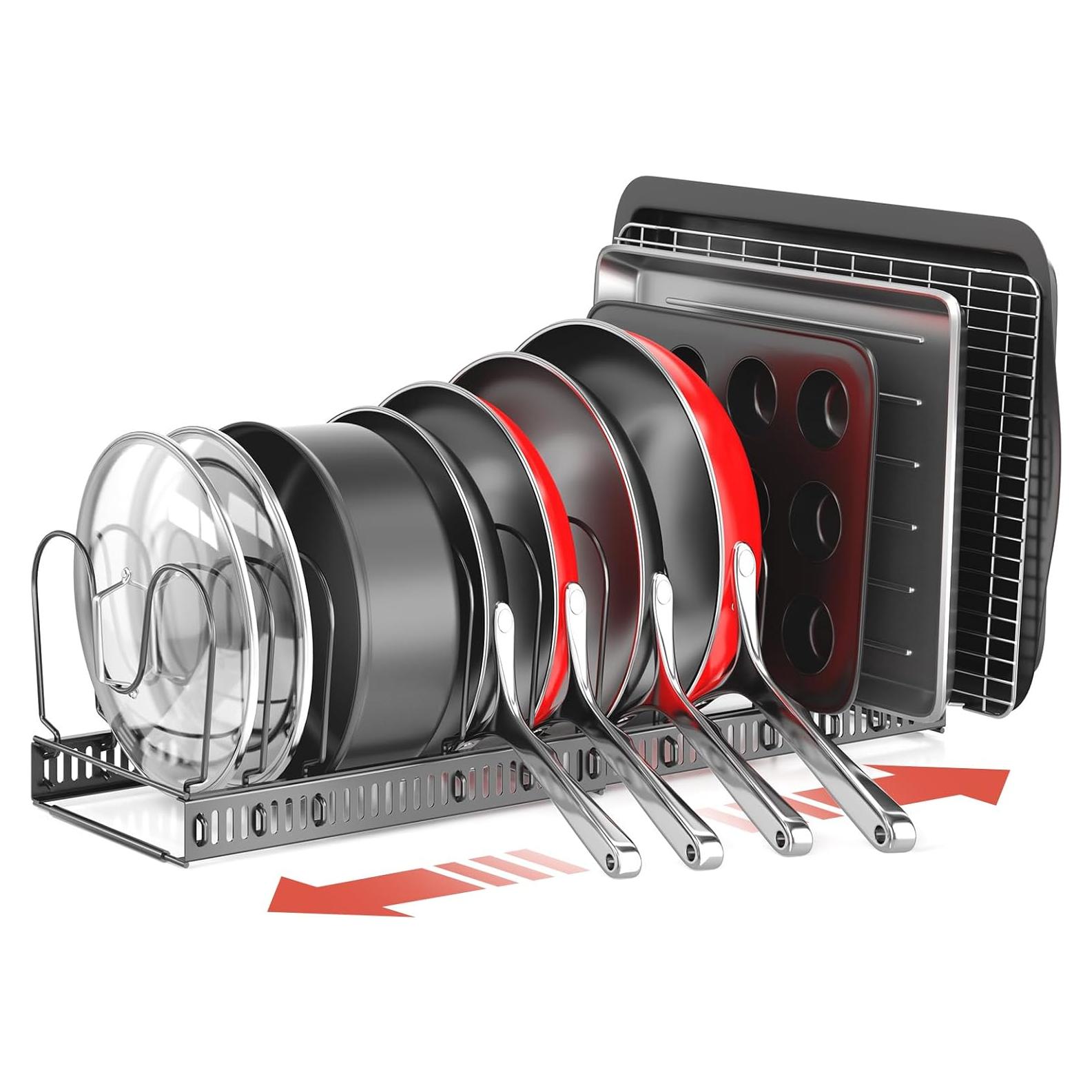 Organizador de Ollas y Sartenes ORDORA Expandible 30-58 cm 12 Divisores