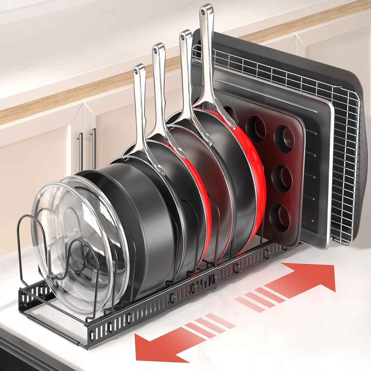 Organizador de Ollas y Sartenes ORDORA Expandible 30-58 cm 12 Divisores