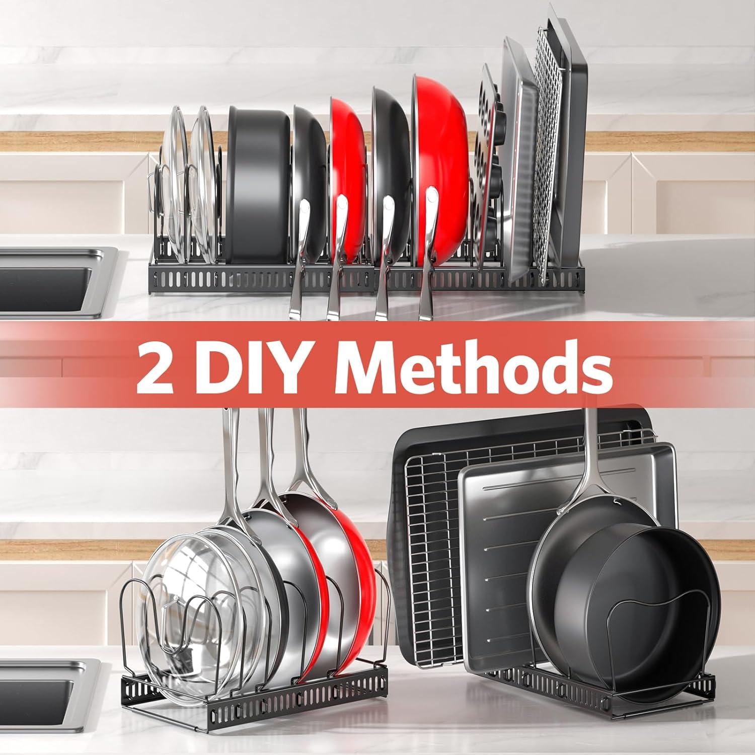 Organizador de Ollas y Sartenes ORDORA Expandible 30-58 cm 12 Divisores