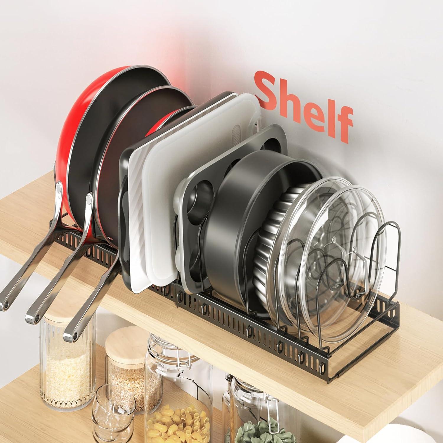 Organizador de Ollas y Sartenes ORDORA Expandible 30-58 cm 12 Divisores