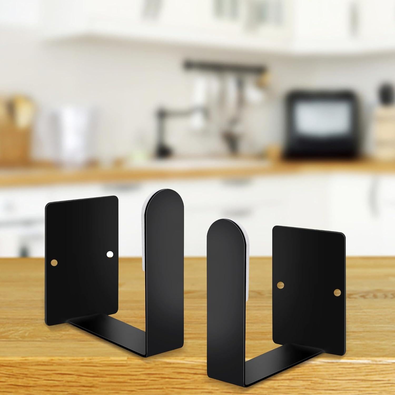 Soporte para Tapa de Olla YURINJEE Acero Inoxidable Ajustable Negro - Juego de 4