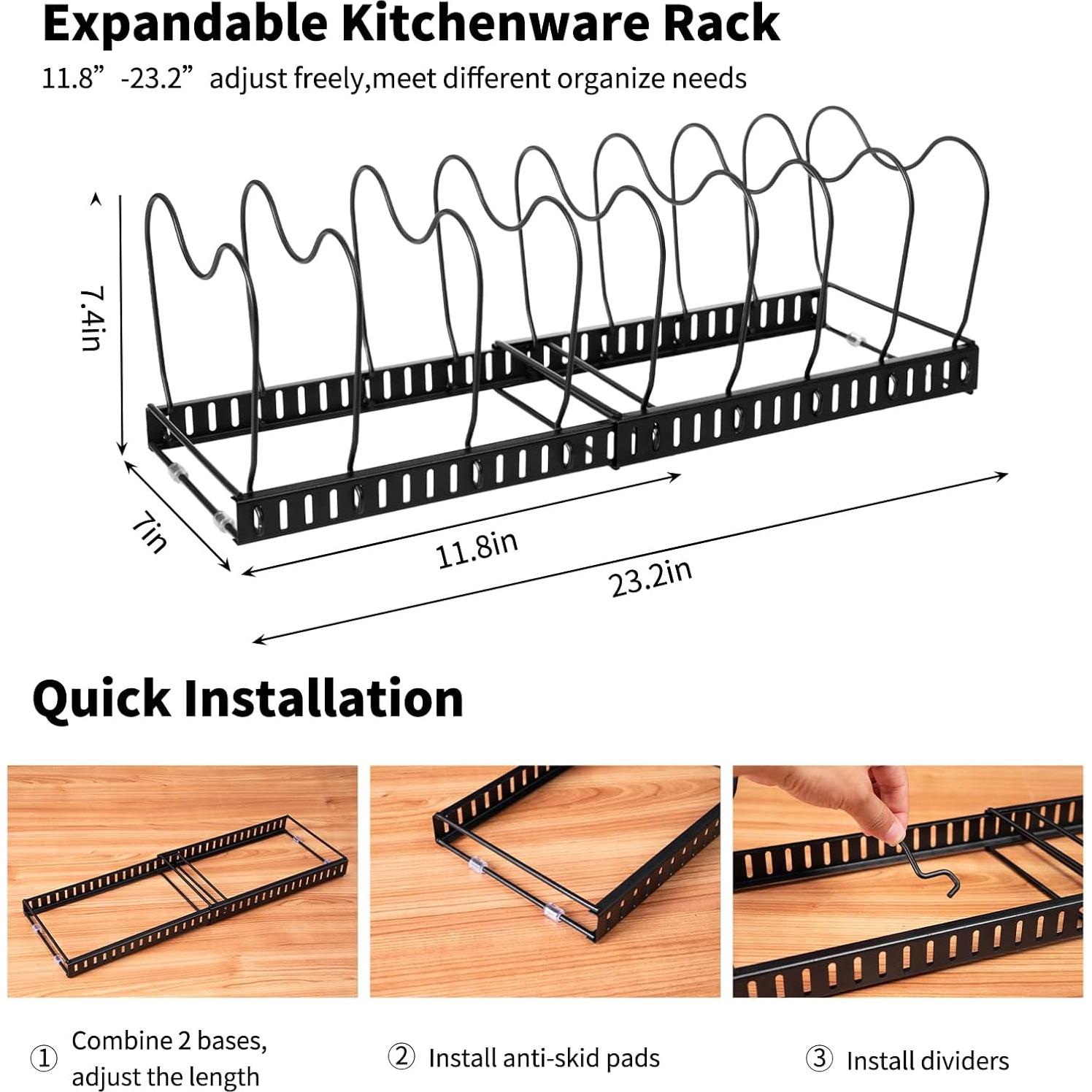 Organizador de Ollas y Sartenes FrutPunch Expandible 10 Particiones