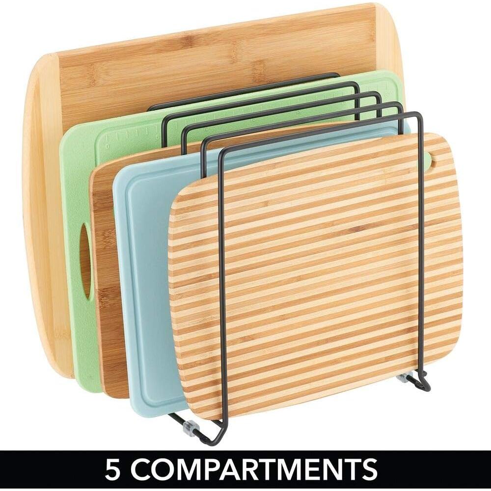 Soporte para Sartenes mDesign - Organizador de Cocina Negro