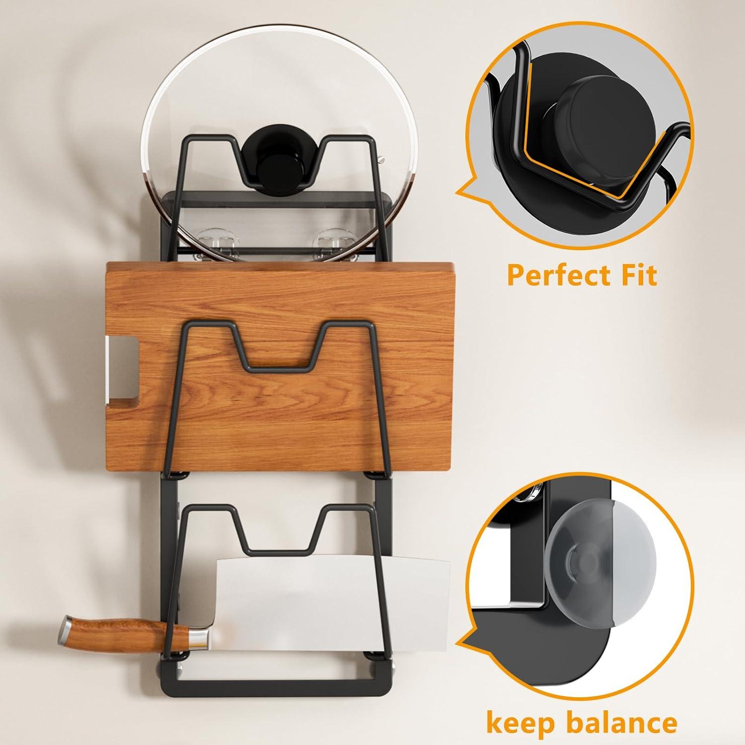 Organizador de Tapas de Olla FEZHI Ajustable 3 Niveles 16x10x37.5cm