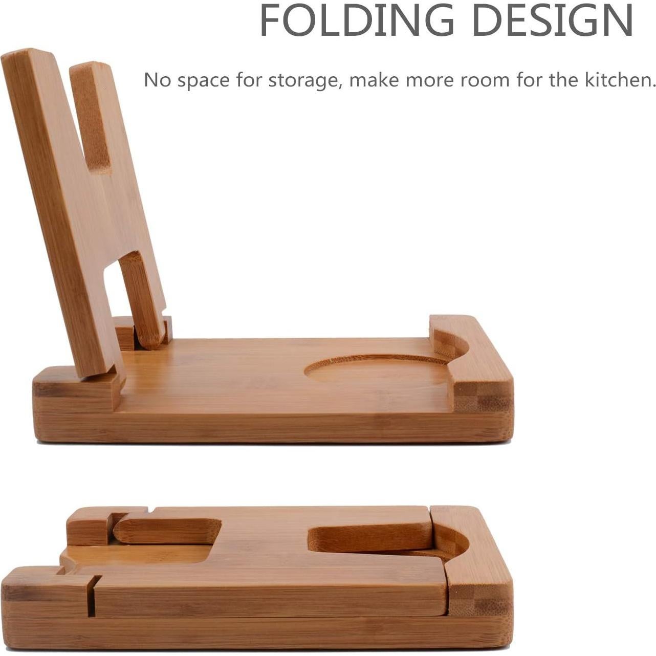 Soporte Plegable para Tapas de Olla Sulimy de Bambú Natural