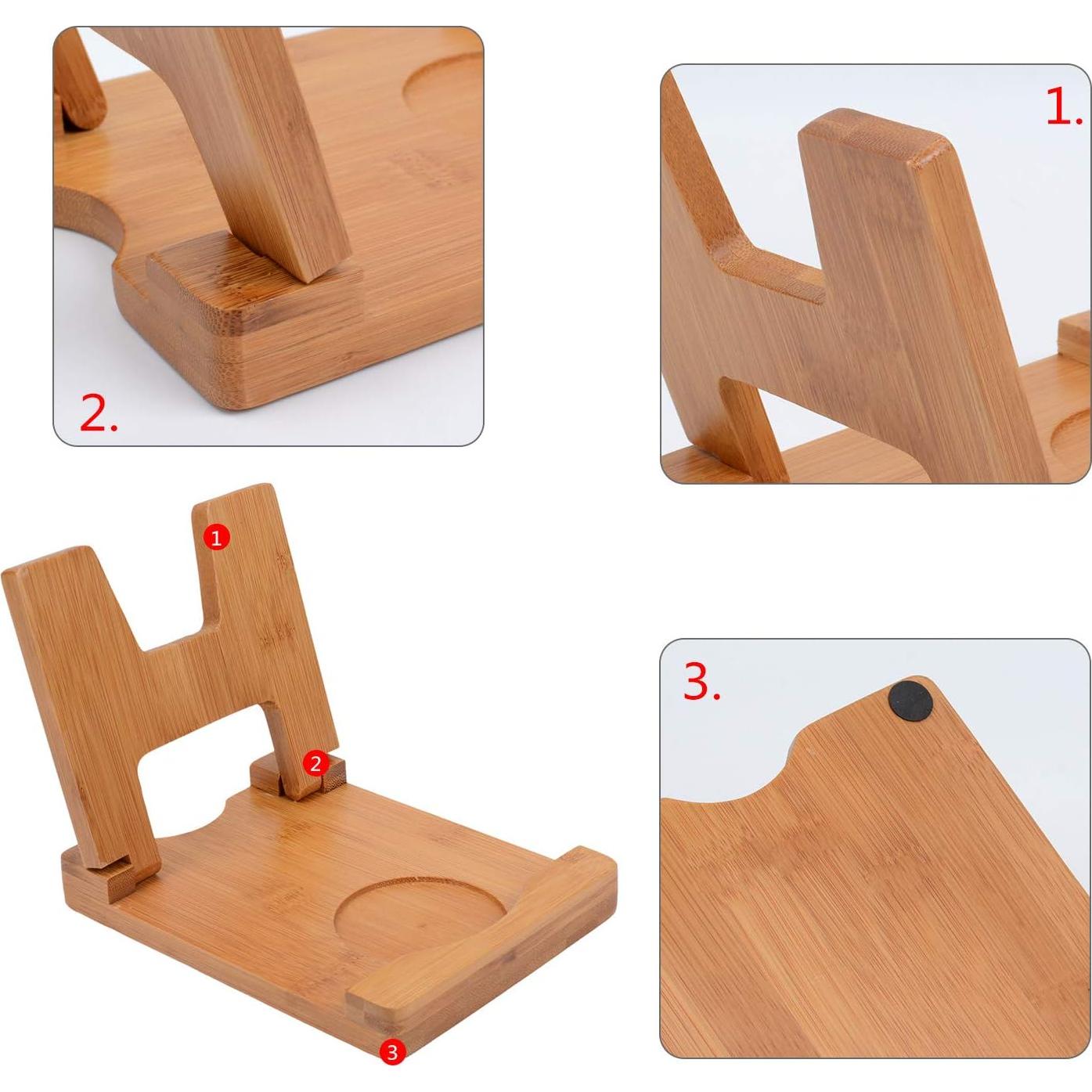 Soporte Plegable para Tapas de Olla Sulimy de Bambú Natural