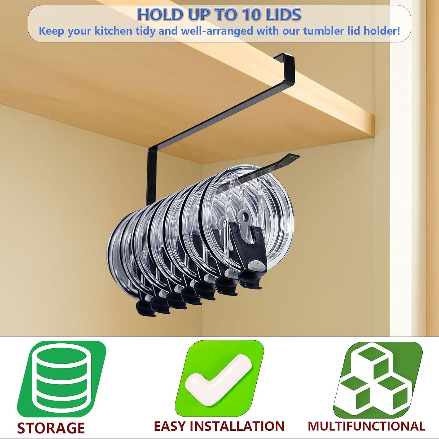 Organizador de Tapas de Tumbler MagiciansBox - Ahorra Espacio 25.4x10.16cm