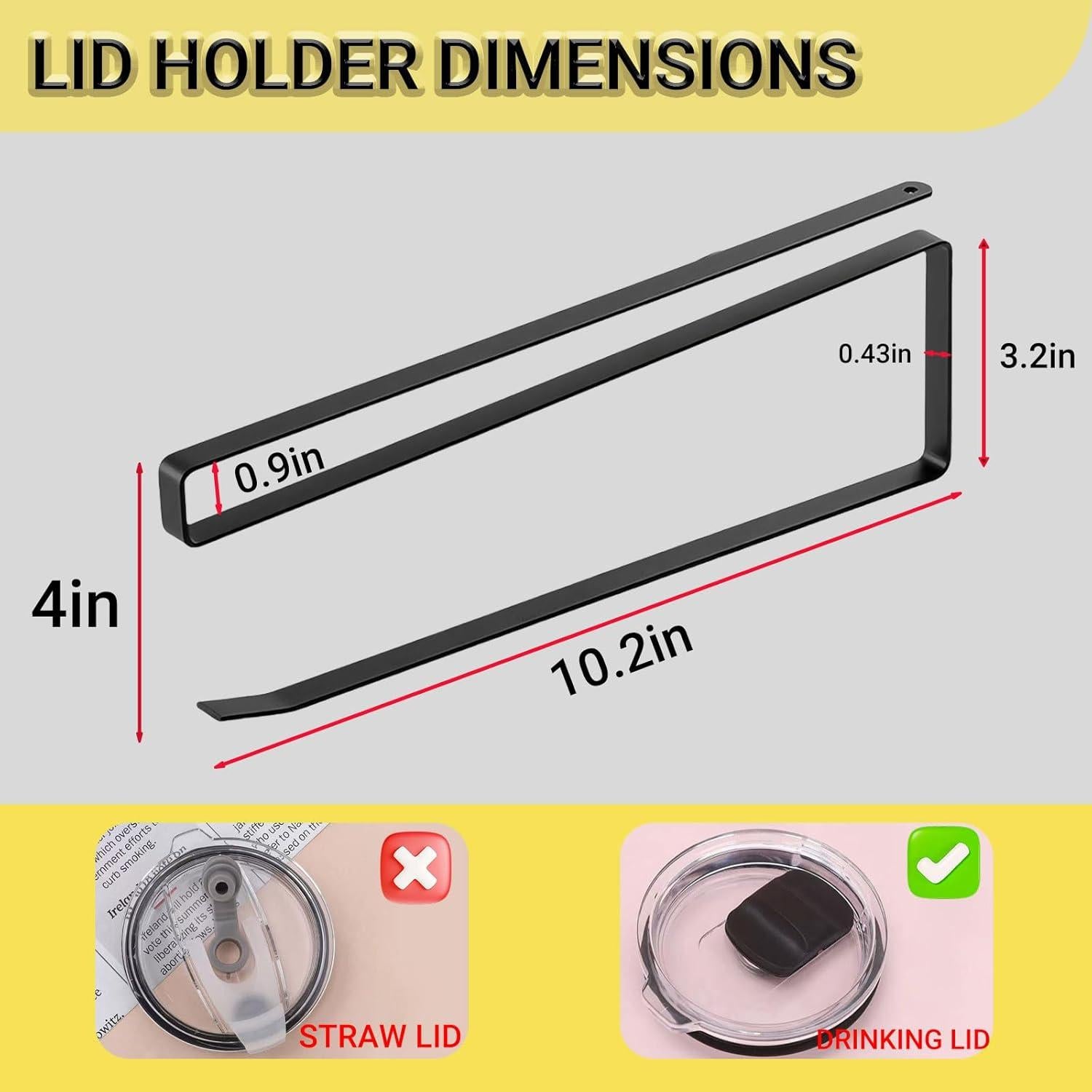 Organizador de Tapas de Tumbler MagiciansBox - Ahorra Espacio 25.4x10.16cm