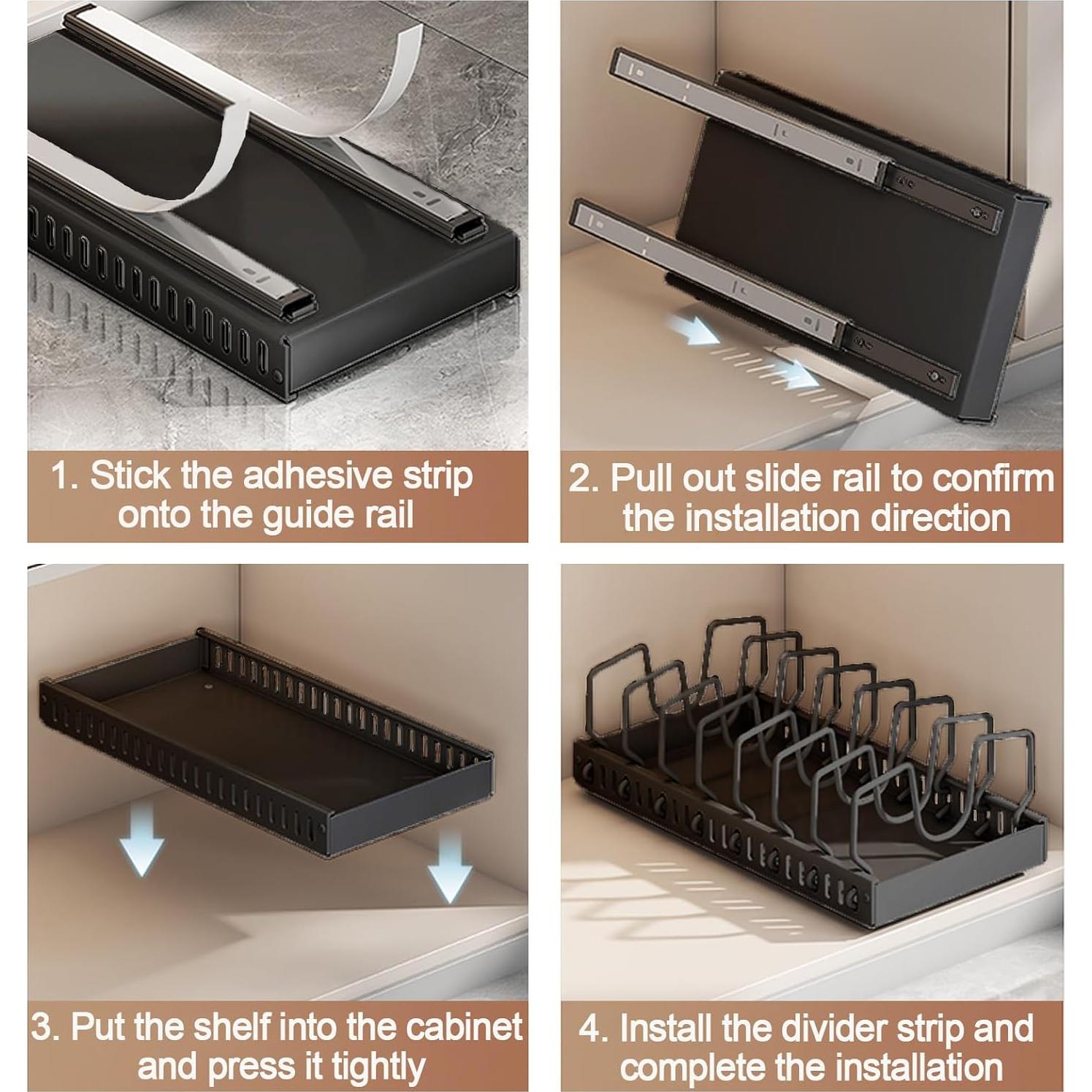 Organizador de Ollas y Sartenes Enskatec Bajo Gabinete 42x21cm