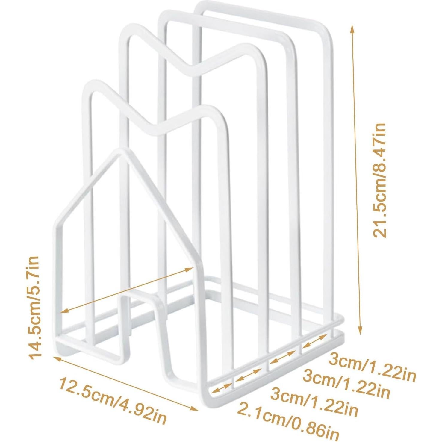 Soporte para Tabla de Cortar SUNFICON Metal Blanco 12.5x14.5x21.5 cm