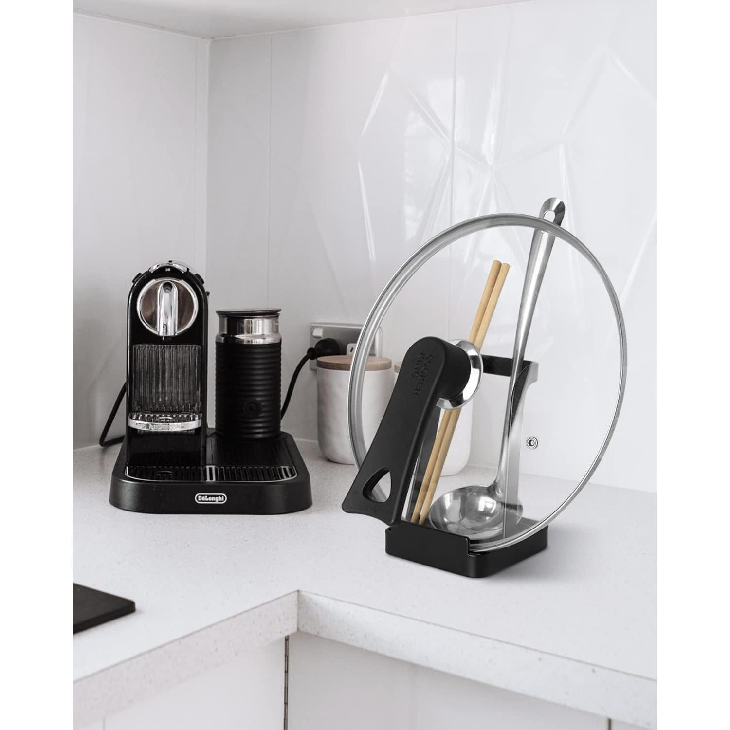 Soporte para Utensilios de Cocina Mukkuri Negro 10.2x10.2x15.2cm