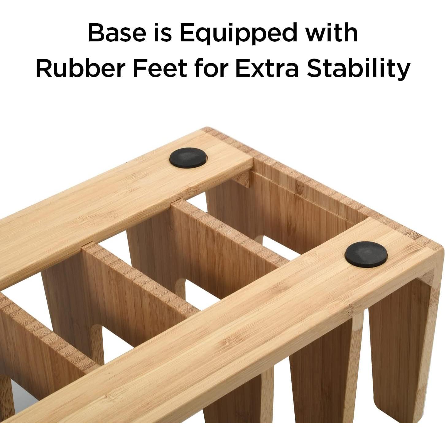 Organizador de Tapa de Olla MobileVision de Bambú 6 Secciones