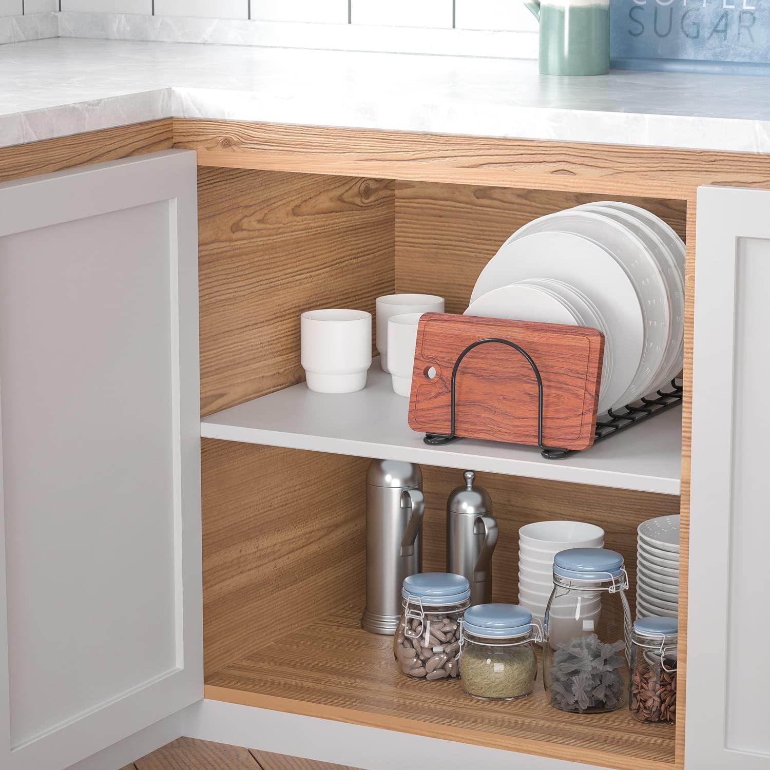 Organizador de Estante para Tapas de Olla JAQ Blanco 6 Ranuras