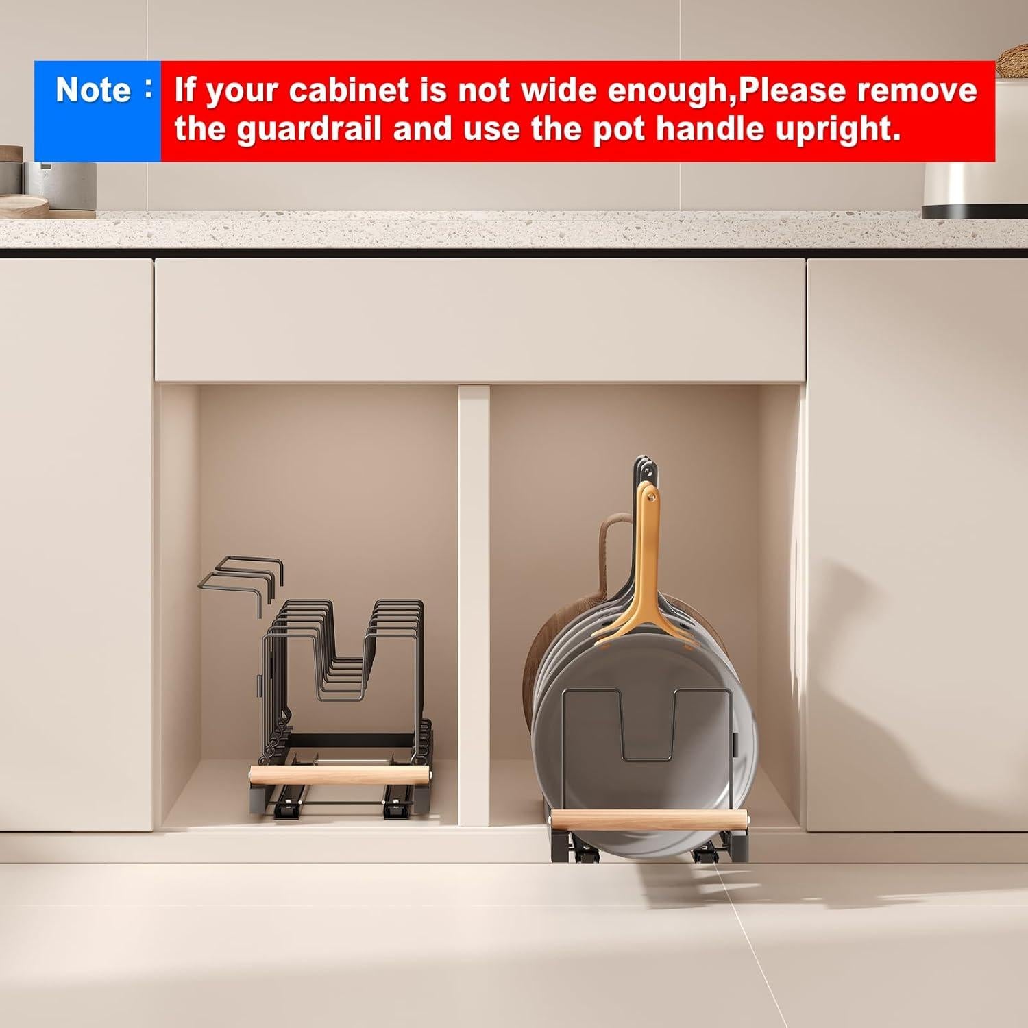 Organizador de Ollas y Sartenes Magheo Expandible 22" Negro