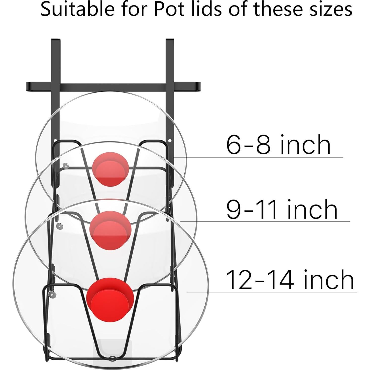 Organizador de Tapa de Olla YIGII 2 Piezas para Gabinete