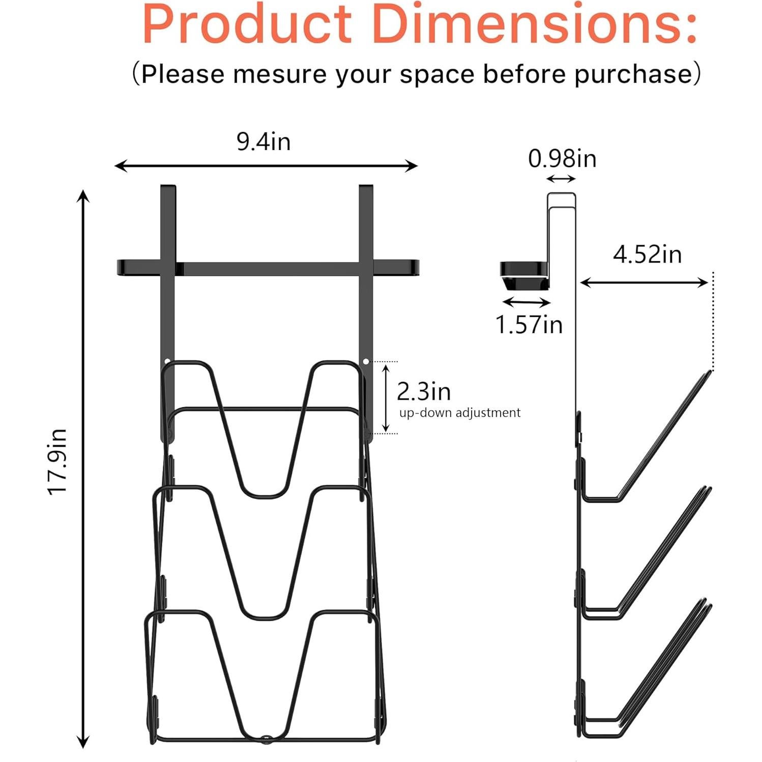 Organizador de Tapa de Olla YIGII 2 Piezas para Gabinete