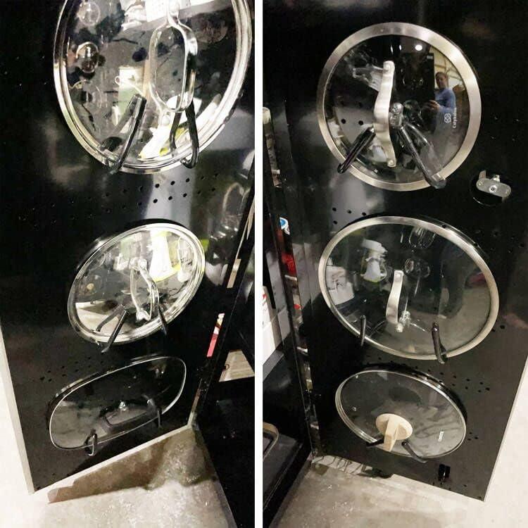 Organizador de Tapa de Olla Pmsanzay, Juego de 4 Soportes Ajustables