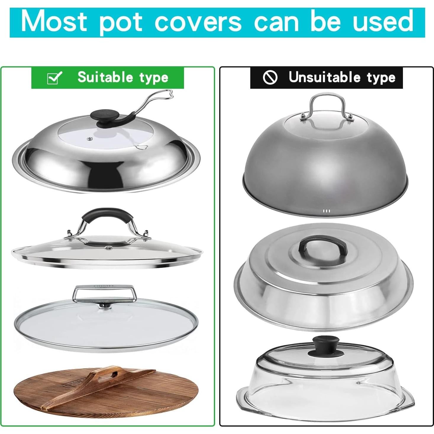 Organizador de tapas de olla YQh de acero inoxidable 304 57.4cm