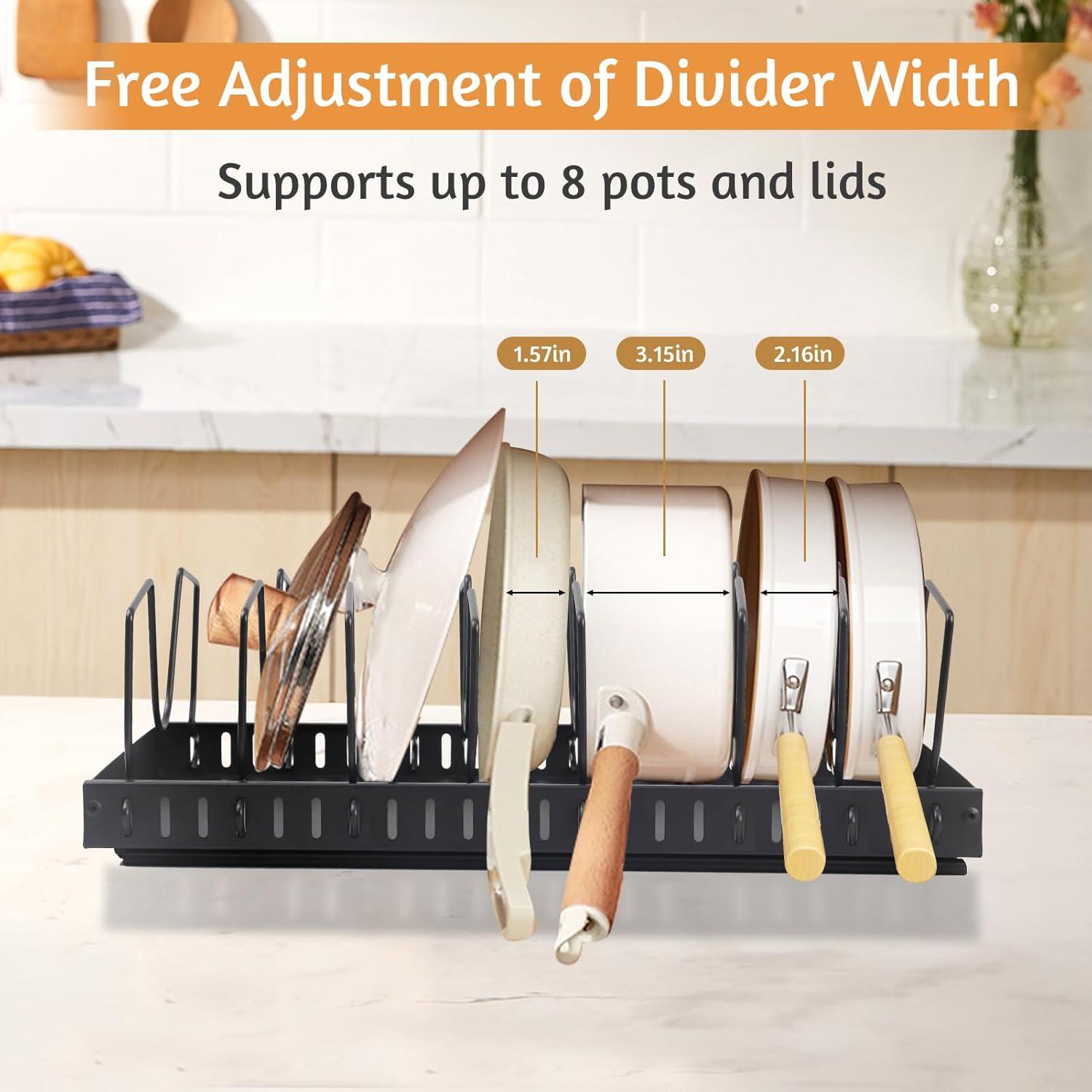 Organizador de Gabinete Extraíble XIAPIA con 8 Divisores Ajustables