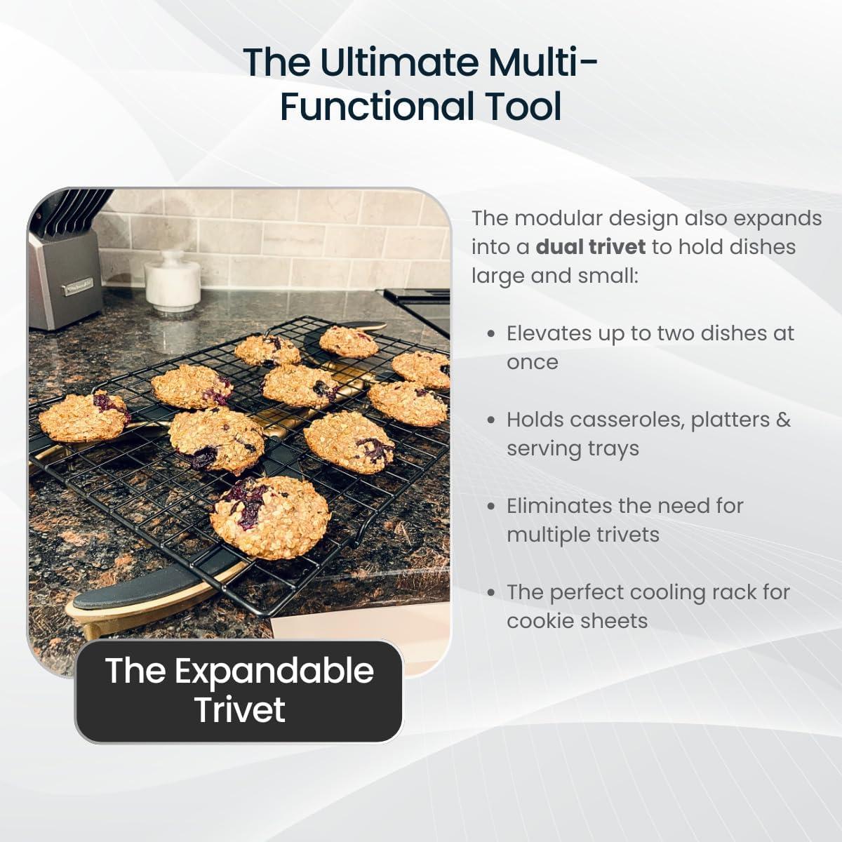 Soporte Multifuncional para Tapas Trivae - 4 en 1 Dorado