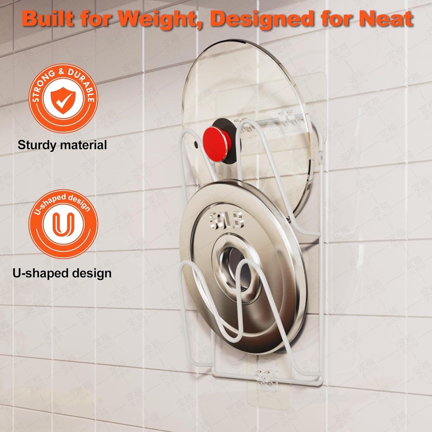 Soporte de Tapa de Olla MZTOOL 4 Niveles Blanco Organizador