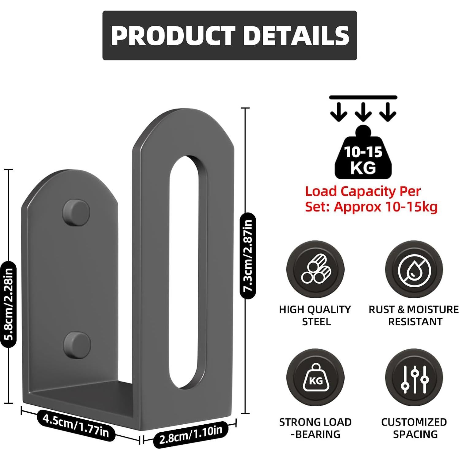 Soportes para Tapas de Olla VinBee - 4 Piezas, Acero al Carbono