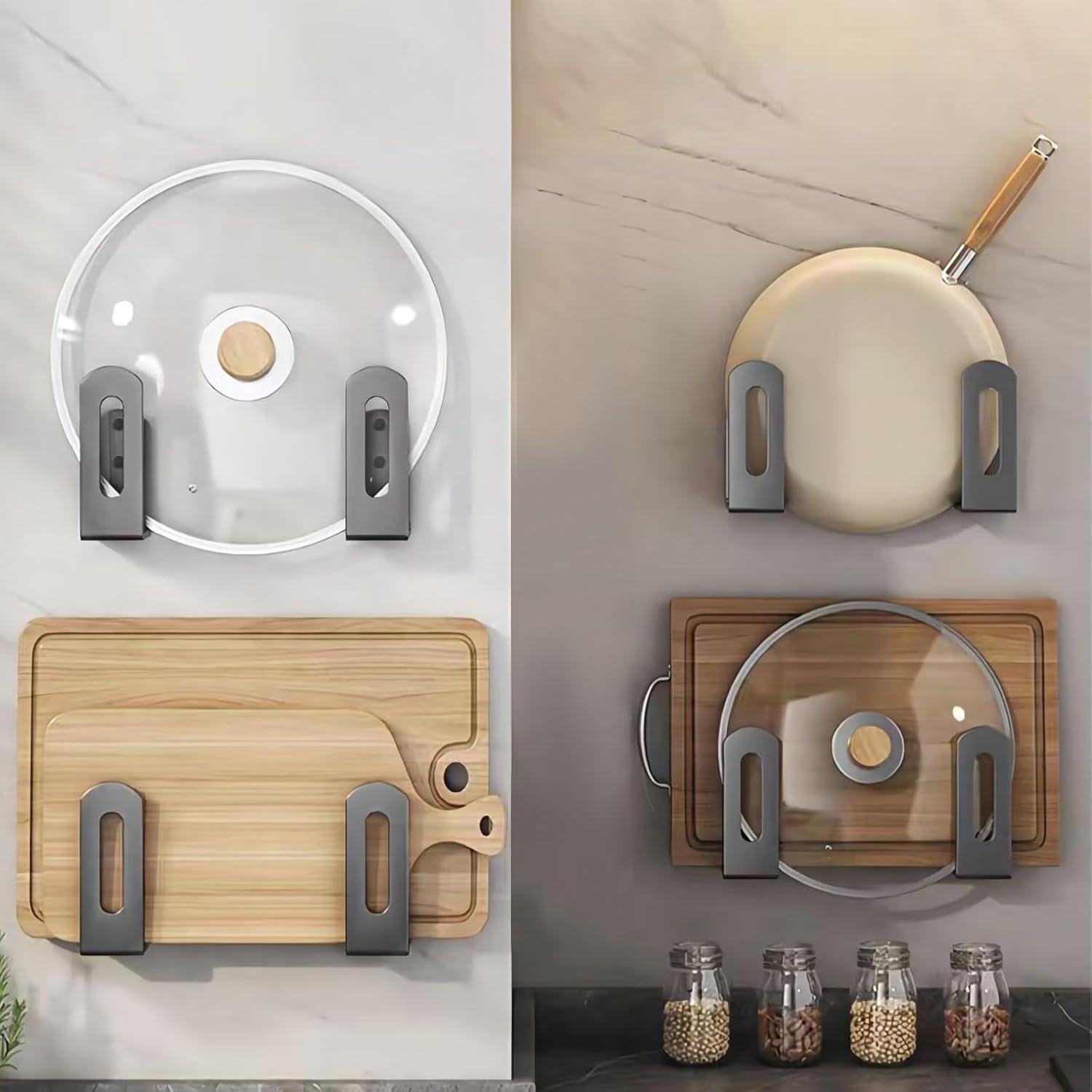 Soportes para Tapas de Olla VinBee - 4 Piezas, Acero al Carbono